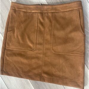 Loft tan suede skirt
